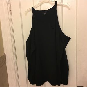 Torrid Distressed Cold Shoulder Sweatshirt